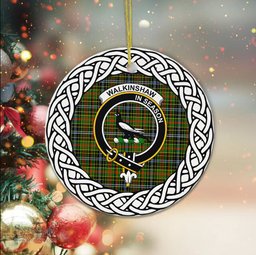 Walkinshaw Tartan Ornament,  ceramic ornament, personalized christmas ornaments, christmas tree ornaments, christmas door decorations, Plaid Ornament, Tartan Ceramic Ornament