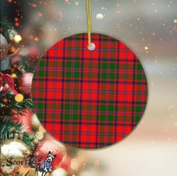 Plaid Christmas Ornaments Scottish Clan Stewart Of Appin Modern Tartan Ceramic Ornament Plaid Ornaments - Scotstee Shop