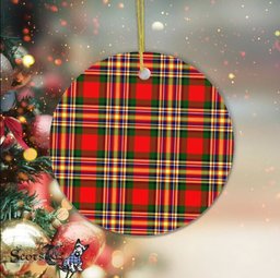 Plaid Christmas Ornaments Scottish Clan MacGill Tartan Ceramic Ornament Plaid Ornaments - Scotstee Shop