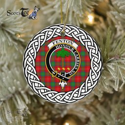 Fenton Ornaments Fenton Tartan Ornament,  ceramic ornament, personalized christmas ornaments, christmas tree ornaments, christmas door decorations, Plaid Ornament, Tartan Ceramic Ornament