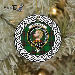 Kirkcaldy Tartan Ornament,  ceramic ornament, personalized christmas ornaments, christmas tree ornaments, christmas door decorations, Plaid Ornament, Tartan Ceramic Ornament