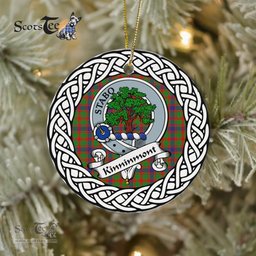 Kinninmont Tartan Ornament,  ceramic ornament, personalized christmas ornaments, christmas tree ornaments, christmas door decorations, Plaid Ornament, Tartan Ceramic Ornament