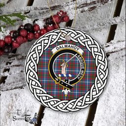 Dalmahoy Tartan Ornament,  ceramic ornament, personalized christmas ornaments, christmas tree ornaments, christmas door decorations, Plaid Ornament, Tartan Ceramic Ornament