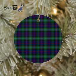 Plaid Christmas Ornaments Scottish Clan Campbell Of Cawdor Modern Tartan Ornament,  ceramic ornament, personalized christmas ornaments, christmas tree ornaments, christmas door decorations, Plaid Ornament, Tartan Ceramic Ornament