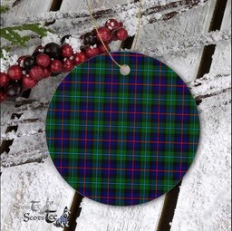 Plaid Christmas Ornaments Scottish Clan Campbell Of Cawdor Modern Tartan Ornament,  ceramic ornament, personalized christmas ornaments, christmas tree ornaments, christmas door decorations, Plaid Ornament, Tartan Ceramic Ornament