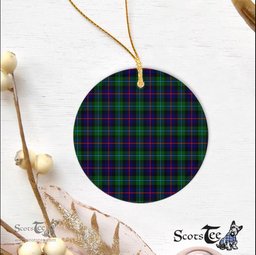 Plaid Christmas Ornaments Scottish Clan Campbell Of Cawdor Modern Tartan Ornament,  ceramic ornament, personalized christmas ornaments, christmas tree ornaments, christmas door decorations, Plaid Ornament, Tartan Ceramic Ornament