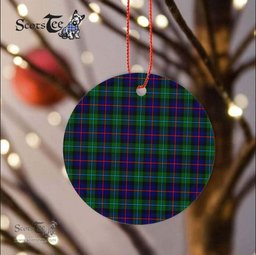 Plaid Christmas Ornaments Scottish Clan Campbell Of Cawdor Modern Tartan Ornament,  ceramic ornament, personalized christmas ornaments, christmas tree ornaments, christmas door decorations, Plaid Ornament, Tartan Ceramic Ornament