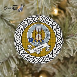 Houston Tartan Ornament,  ceramic ornament, personalized christmas ornaments, christmas tree ornaments, christmas door decorations, Plaid Ornament, Tartan Ceramic Ornament