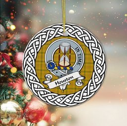Houston Tartan Ornament,  ceramic ornament, personalized christmas ornaments, christmas tree ornaments, christmas door decorations, Plaid Ornament, Tartan Ceramic Ornament
