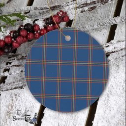 Plaid Christmas Ornaments Scottish Clan MacLaine Of Loch Buie Hunting Ancient Tartan Ceramic Ornament Plaid Ornaments - Scotstee Shop