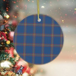 Plaid Christmas Ornaments Scottish Clan MacLaine Of Loch Buie Hunting Ancient Tartan Ceramic Ornament Plaid Ornaments - Scotstee Shop
