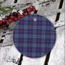 Plaid Christmas Ornaments Scottish Clan MacCormick Tartan Ceramic Ornament Plaid Ornaments - Scotstee Shop