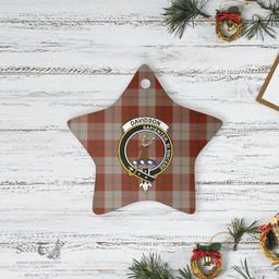 Scotstee Shop - Scotstee Shop Ornament The Davidson Dress Dancers Clan Tartan Crest Star Ceramic Ornament Christmas Gift