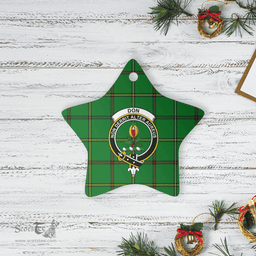 Scotstee Shop - Scotstee Shop Ornament The Don Tribe-of-Mar Clan Tartan Crest Star Ceramic Ornament Christmas Gift