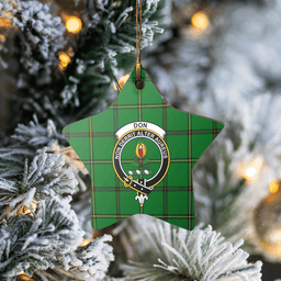 Scotstee Shop - Scotstee Shop Ornament The Don Tribe-of-Mar Clan Tartan Crest Star Ceramic Ornament Christmas Gift
