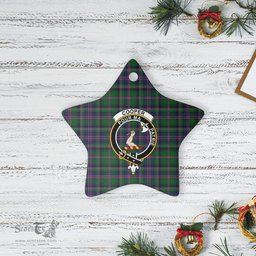 Scotstee Shop - Scotstee Shop Ornament The Cooper Modern Clan Tartan Crest Star Ceramic Ornament Christmas Gift