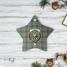 Scotstee Shop - Scotstee Shop Ornament The Craig Ancient Clan Tartan Crest Star Ceramic Ornament Christmas Gift