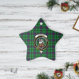 Scotstee Shop - Scotstee Shop Ornament The Duncan Ancient Clan Tartan Crest Star Ceramic Ornament Christmas Gift