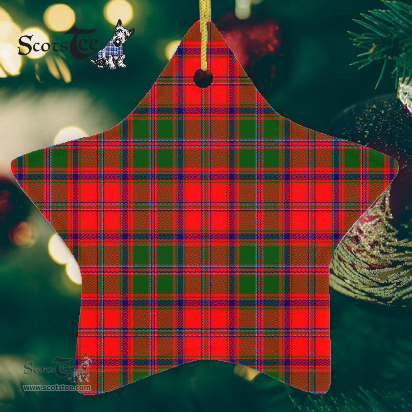 Stewart of Appin Modern Tartan Ornament Star Ornament, Christmas Star Decorations, ceramic ornament, Plaid Star Ceramic Ornament, Christmas Ornament Decorations Gift