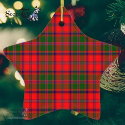 Stewart of Appin Modern Tartan Ornament Star Ornament, Christmas Star Decorations, ceramic ornament, Plaid Star Ceramic Ornament, Christmas Ornament Decorations Gift
