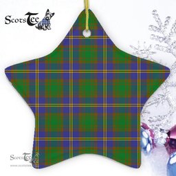 Strange Of Balcaskie Tartan Ornament Star Ornament, Christmas Star Decorations, ceramic ornament, Plaid Star Ceramic Ornament, Christmas Ornament Decorations Gift