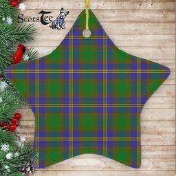 Strange Of Balcaskie Tartan Ornament Star Ornament, Christmas Star Decorations, ceramic ornament, Plaid Star Ceramic Ornament, Christmas Ornament Decorations Gift