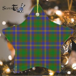 Strange Of Balcaskie Tartan Ornament Star Ornament, Christmas Star Decorations, ceramic ornament, Plaid Star Ceramic Ornament, Christmas Ornament Decorations Gift