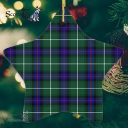 MacDonald Of The Isles Hunting Modern Tartan Ornament Star Ornament, Christmas Star Decorations, ceramic ornament, Plaid Star Ceramic Ornament, Christmas Ornament Decorations Gift