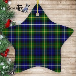 MacNeill Of Barra Modern Tartan Ornament Star Ornament, Christmas Star Decorations, ceramic ornament, Plaid Star Ceramic Ornament, Christmas Ornament Decorations Gift
