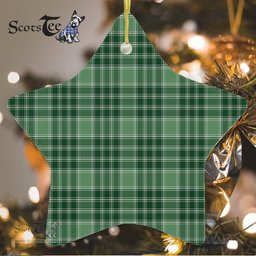 MacDonald Lord Of The Isles Hunting Tartan Ornament Star Ornament, Christmas Star Decorations, ceramic ornament, Plaid Star Ceramic Ornament, Christmas Ornament Decorations Gift