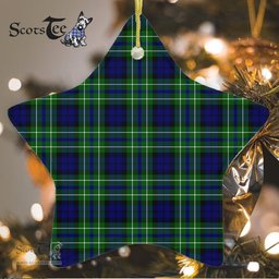 MacNeill Of Colonsay Hunting Tartan Ornament Star Ornament, Christmas Star Decorations, ceramic ornament, Plaid Star Ceramic Ornament, Christmas Ornament Decorations Gift