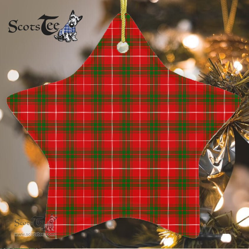 Prince Of Rothesay Tartan Ornament Star Ornament, Christmas Star Decorations, ceramic ornament, Plaid Star Ceramic Ornament, Christmas Ornament Decorations Gift