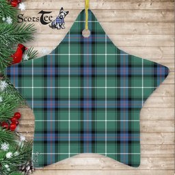 MacDonald Of The Isles Hunting Ancient Tartan Ornament Star Ornament, Christmas Star Decorations, ceramic ornament, Plaid Star Ceramic Ornament, Christmas Ornament Decorations Gift