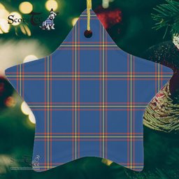 MacLaine Of Loch Buie Hunting Ancient Tartan Ornament Star Ornament, Christmas Star Decorations, ceramic ornament, Plaid Star Ceramic Ornament, Christmas Ornament Decorations Gift