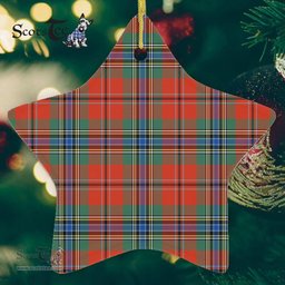 MacLean Of Duart Ancient Tartan Ornament Star Ornament, Christmas Star Decorations, ceramic ornament, Plaid Star Ceramic Ornament, Christmas Ornament Decorations Gift