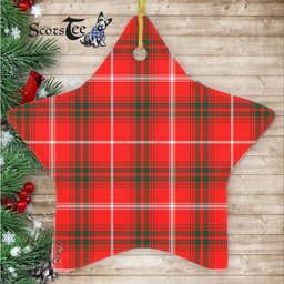 Duke Of Rothesay Tartan Ornament Star Ornament, Christmas Star Decorations, ceramic ornament, Plaid Star Ceramic Ornament, Christmas Ornament Decorations Gift