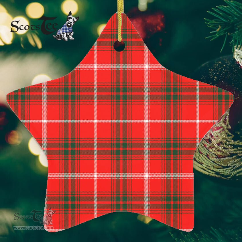 Duke Of Rothesay Tartan Ornament Star Ornament, Christmas Star Decorations, ceramic ornament, Plaid Star Ceramic Ornament, Christmas Ornament Decorations Gift