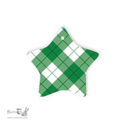 Bias Plaid Tartan Ornament Star Ornament, Christmas Star Decorations, ceramic ornament, Plaid Star Ceramic Ornament, Christmas Ornament Decorations Gift