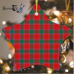 Gordon Of Abergeldie Tartan Ornament Star Ornament, Christmas Star Decorations, ceramic ornament, Plaid Star Ceramic Ornament, Christmas Ornament Decorations Gift