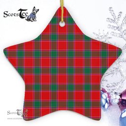 Gordon Of Abergeldie Tartan Ornament Star Ornament, Christmas Star Decorations, ceramic ornament, Plaid Star Ceramic Ornament, Christmas Ornament Decorations Gift