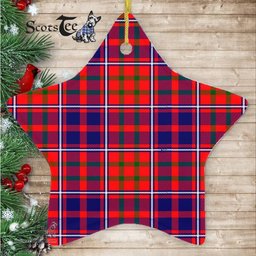 Cameron Of Lochiel Modern Tartan Ornament Star Ornament, Christmas Star Decorations, ceramic ornament, Plaid Star Ceramic Ornament, Christmas Ornament Decorations Gift