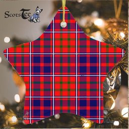 Cameron Of Lochiel Modern Tartan Ornament Star Ornament, Christmas Star Decorations, ceramic ornament, Plaid Star Ceramic Ornament, Christmas Ornament Decorations Gift