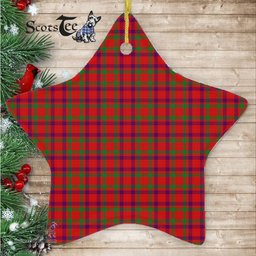 Grant Of Rothiemurchus Tartan Ornament Star Ornament, Christmas Star Decorations, ceramic ornament, Plaid Star Ceramic Ornament, Christmas Ornament Decorations Gift