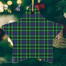 Graham Of Montrose Tartan Ornament Star Ornament, Christmas Star Decorations, ceramic ornament, Plaid Star Ceramic Ornament, Christmas Ornament Decorations Gift