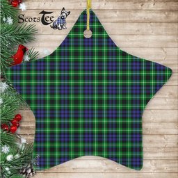 Graham Of Montrose Tartan Ornament Star Ornament, Christmas Star Decorations, ceramic ornament, Plaid Star Ceramic Ornament, Christmas Ornament Decorations Gift