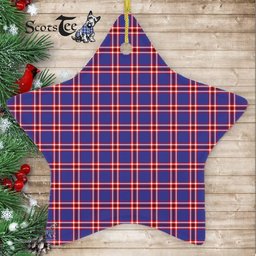 Laing Of Archiestown Tartan Ornament Star Ornament, Christmas Star Decorations, ceramic ornament, Plaid Star Ceramic Ornament, Christmas Ornament Decorations Gift