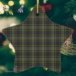 Davidson Tulloch Dress Tartan Ornament Star Ornament, Christmas Star Decorations, ceramic ornament, Plaid Star Ceramic Ornament, Christmas Ornament Decorations Gift