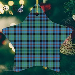 Campbell Of Cawdor Ancient Tartan Ornament Star Ornament, Christmas Star Decorations, ceramic ornament, Plaid Star Ceramic Ornament, Christmas Ornament Decorations Gift
