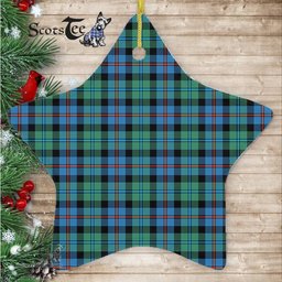 Campbell Of Cawdor Ancient Tartan Ornament Star Ornament, Christmas Star Decorations, ceramic ornament, Plaid Star Ceramic Ornament, Christmas Ornament Decorations Gift