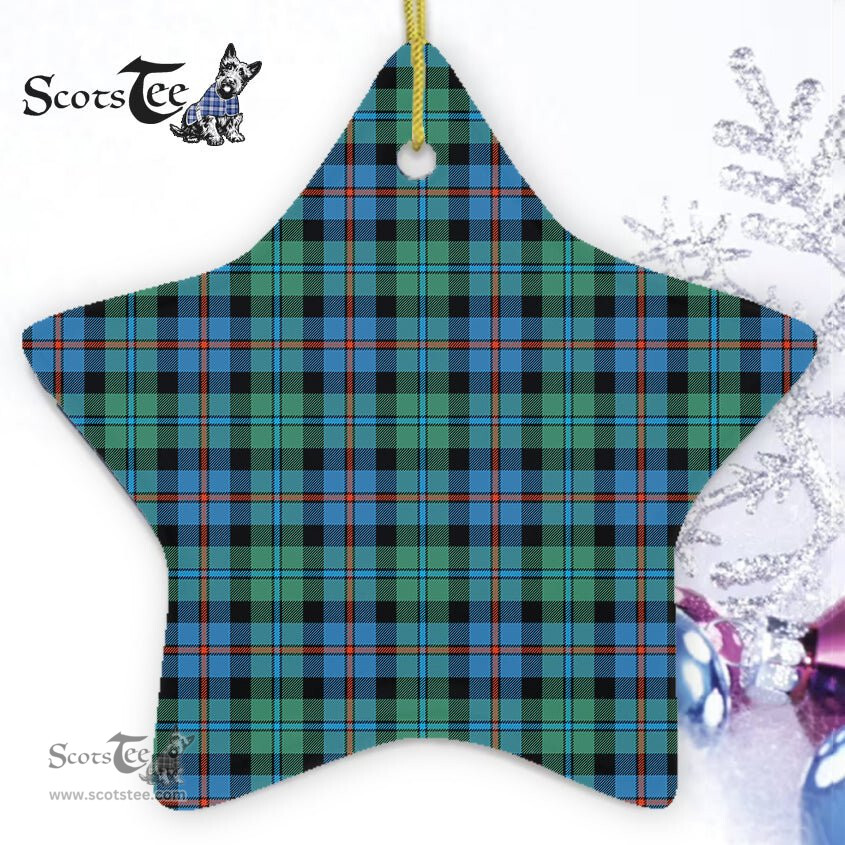 Campbell Of Cawdor Ancient Tartan Ornament Star Ornament, Christmas Star Decorations, ceramic ornament, Plaid Star Ceramic Ornament, Christmas Ornament Decorations Gift